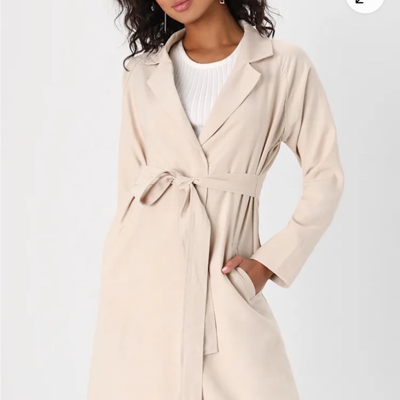 Sage the Label Gwyneth Tan Tie-Back Trench Coat - Picture 2 of 7